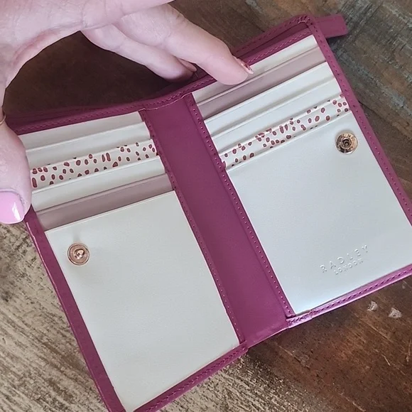 Radley London Pink Leather Scottish Dog Phone Call Me Wallet NWT Zip Snap - Picture 7 of 14